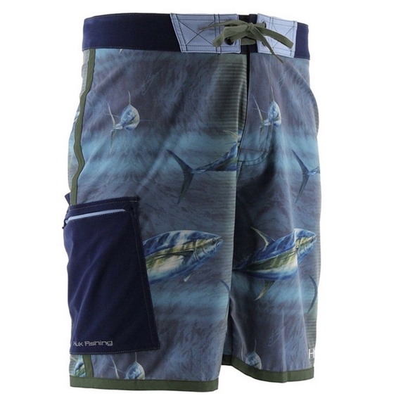 HUK KC Scott Performance Tee – Maglietta Da Pesca Uomo Manica Corta, Asciugatura Rapida, Con Stampa Artistica